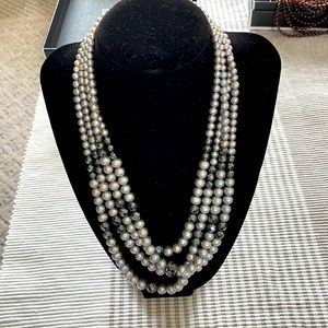 Pearl and Hematite Necklace